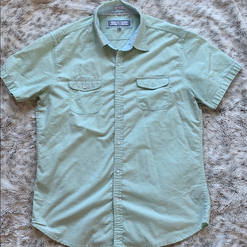 Slim Fit Casual Button Up Short Sleeve Shirt